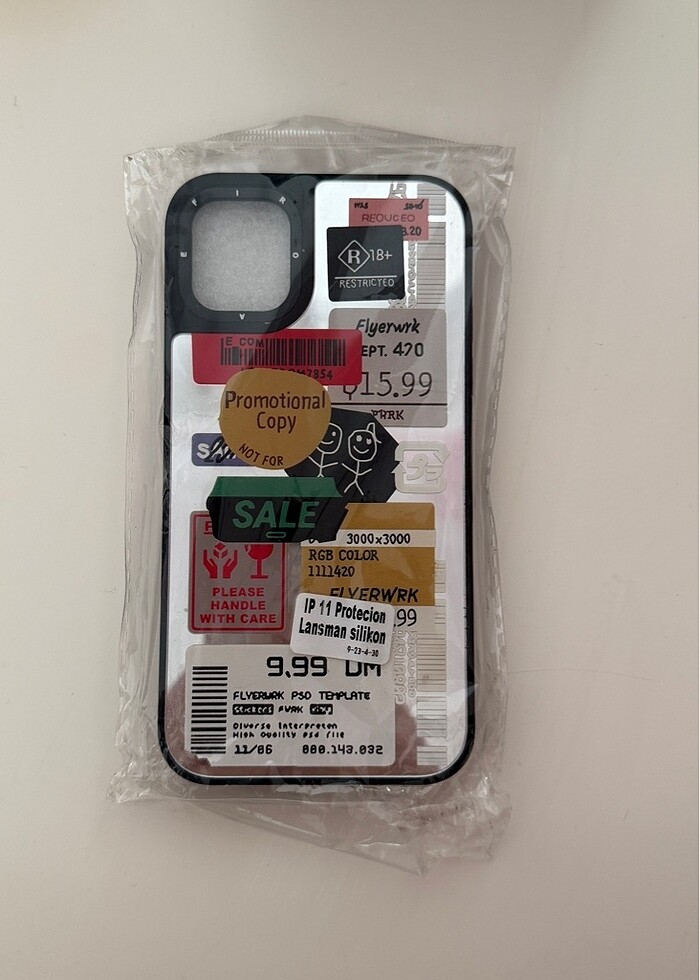 Iphone 11 aynalı stickerlı kılıf - Görsel 5