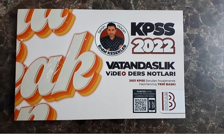 KPSS 2022 Vatandaşlık Video Ders Defteri hiç kullanılmadı