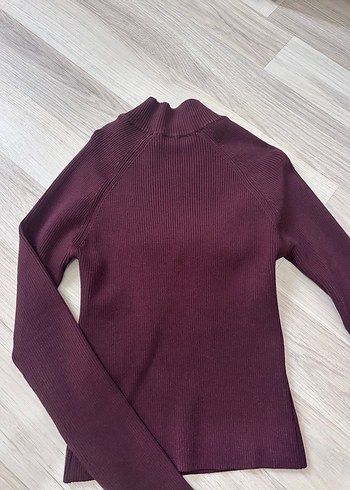 s Beden bordo Renk Network Bordo V Yaka Triko Kadın Bluz