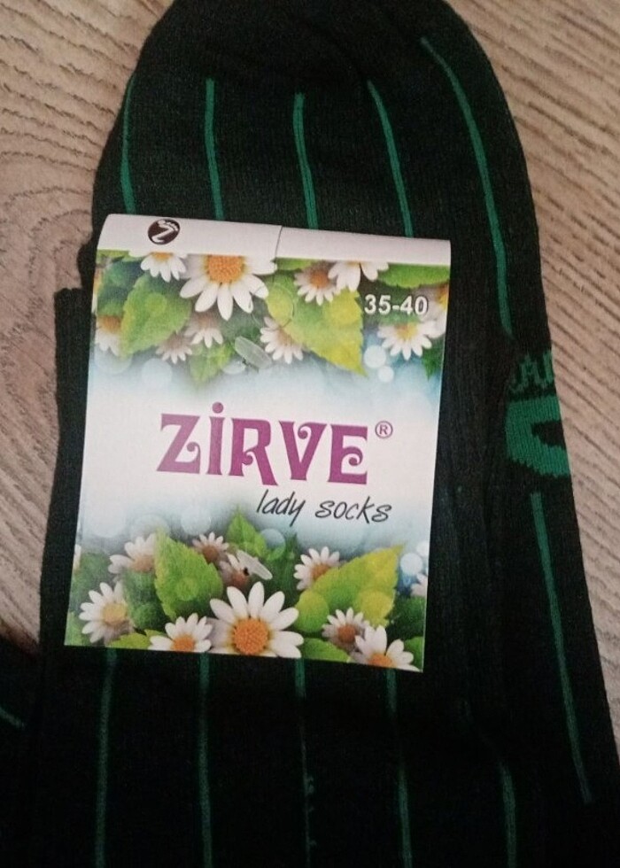 Çizgili dizaltı çorap - Görsel 4