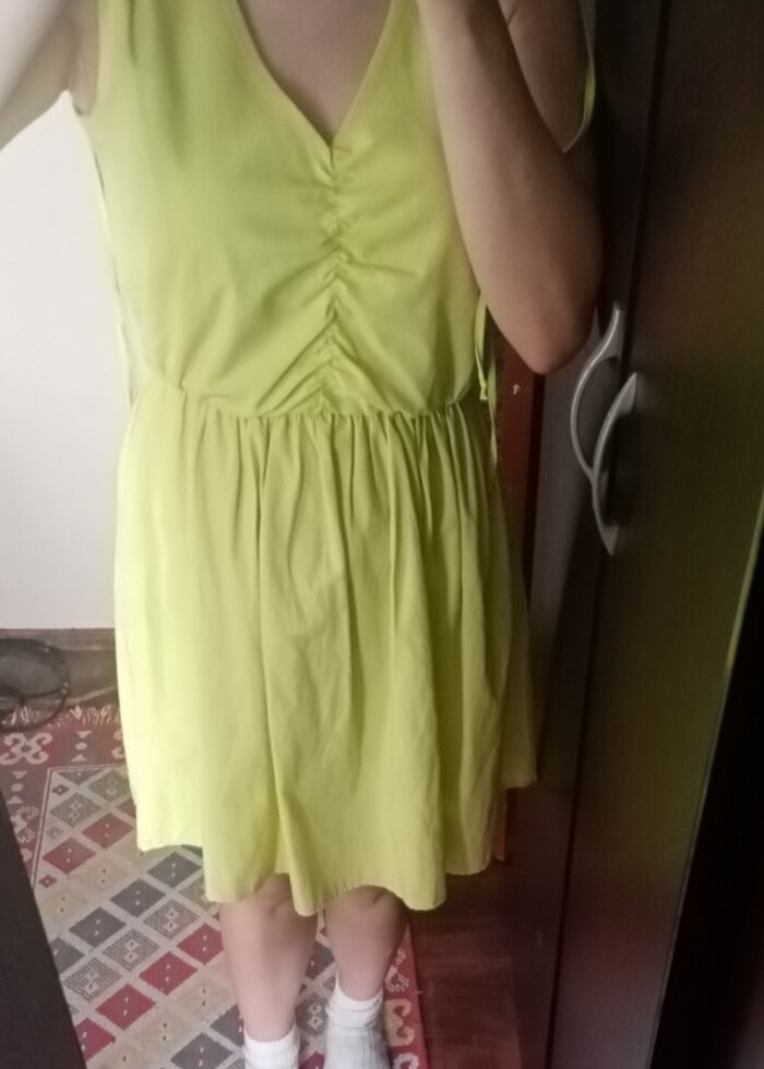 Trendyolmilla büzgülü ipli elbise - Görsel 5