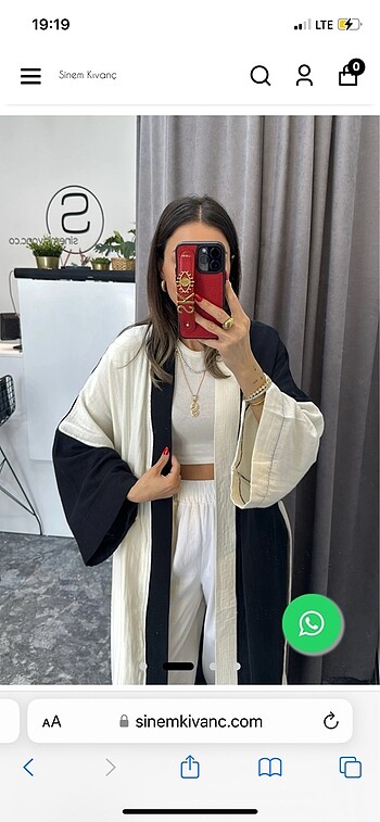 38 Beden siyah Renk Sinem Kıvanç Kimono