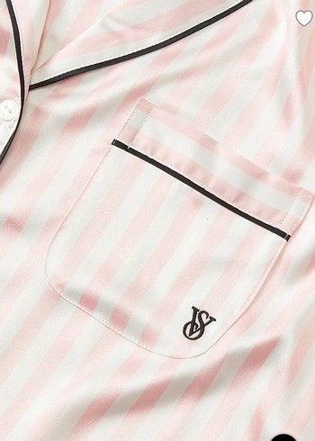 s Beden pembe Renk Victoria's Secret Saten Pijama Takımı