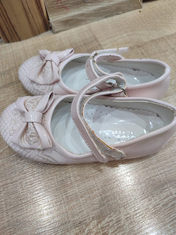 Kız Çocuk Pembe Dantel Detaylı Babet - Görsel 2