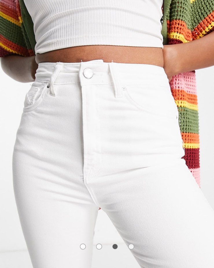 Beyaz Kot Pantolon - Görsel 3