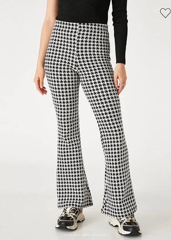 Kadın kaz ayağı dokuma Kumaş Pantolon - Görsel 2