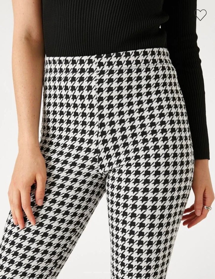 Kadın kaz ayağı dokuma Kumaş Pantolon - Görsel 3