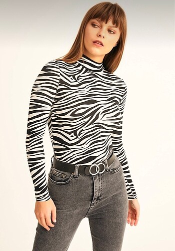 Zebra desen bluz