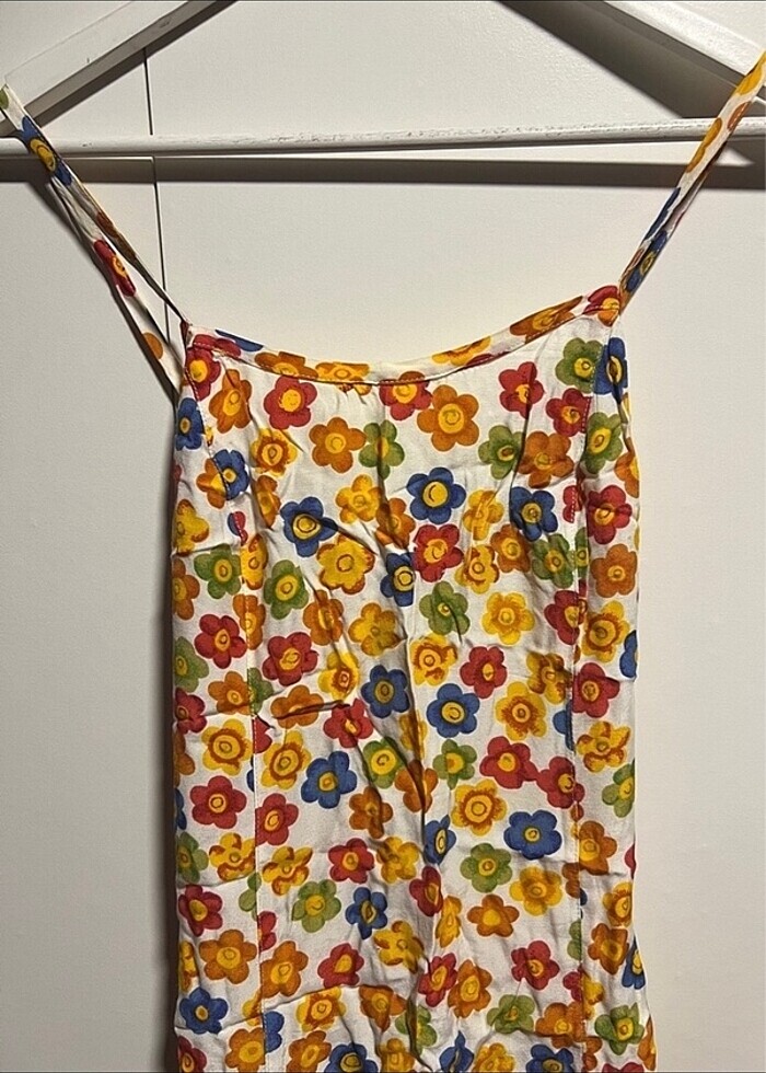 Derin vintage askili elbise - Görsel 2