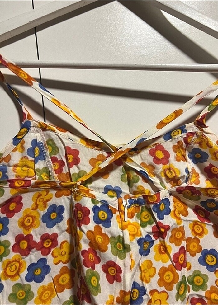 Derin vintage askili elbise - Görsel 3