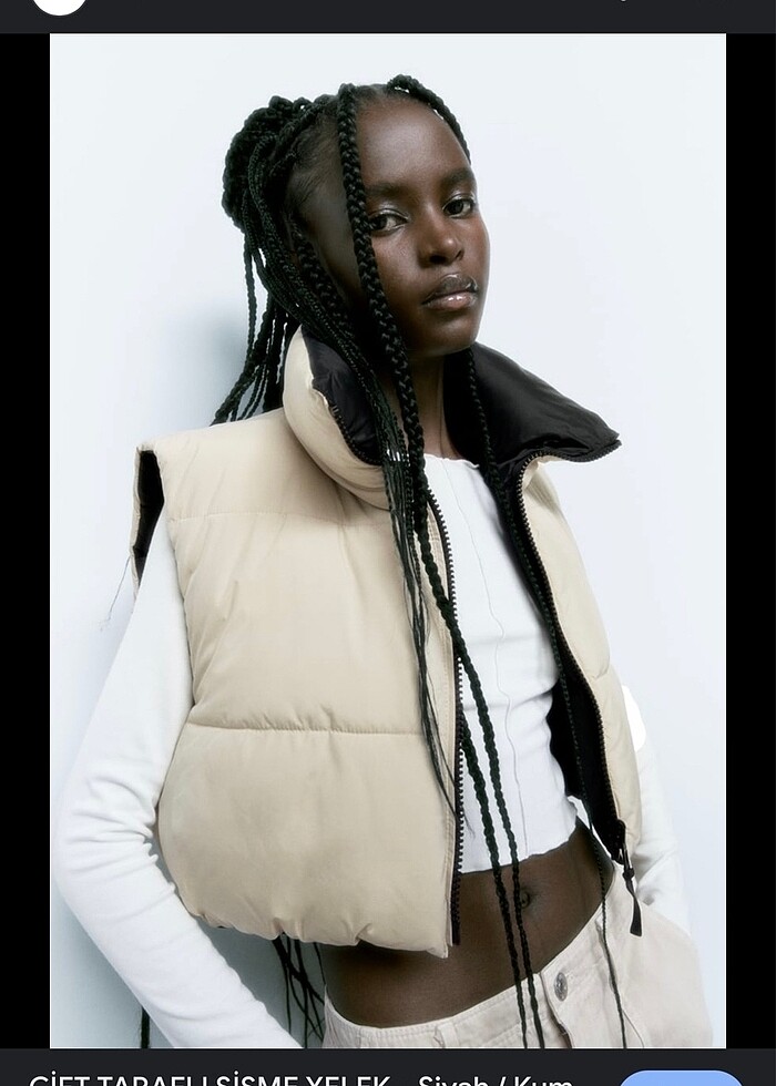 Happiness ist. çift taraflı crop yelek - Görsel 4