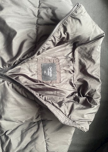 Gri Fermuarlı Kadın Kışlık Mont - Görsel 7