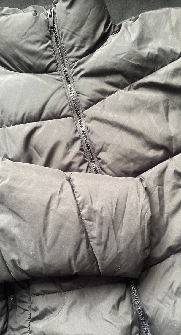 Gri Fermuarlı Kadın Kışlık Mont - Görsel 4