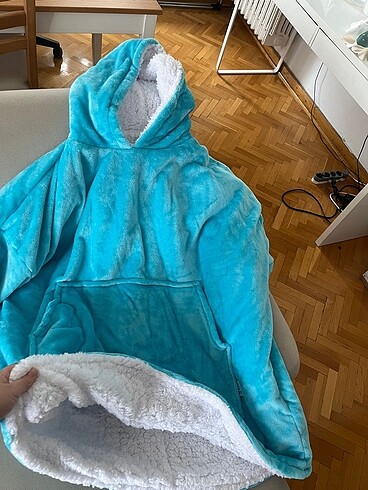 diğer Beden mavi Renk Blankie Giyilebilir Battaniye