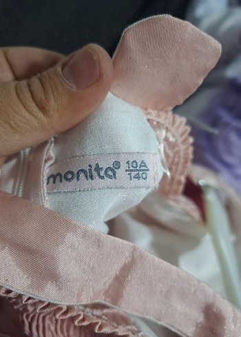 Kız Çocuk Pembe Dantel Detaylı Elbise - Görsel 6