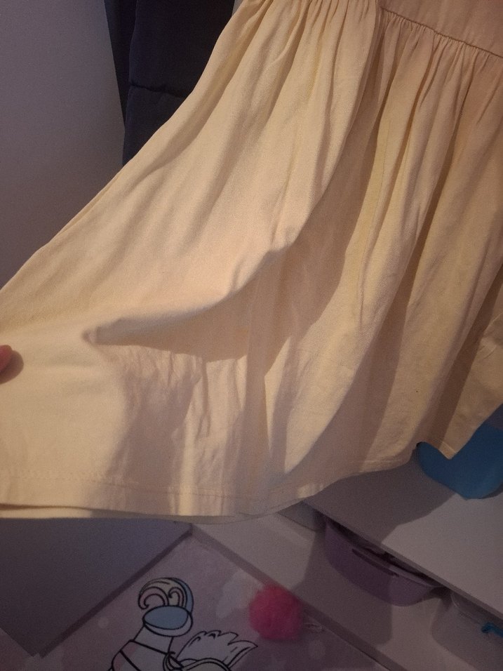 Sarı Renkli Kız Çocuk Fırfırlı Elbise - Görsel 4