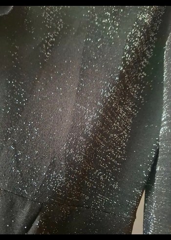 Uzun Kollu Siyah Fırfırlı Gotik Elbise - Görsel 2