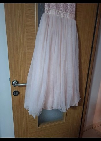 Kız Çocuk Pembe Dantel Elbise - Görsel 3