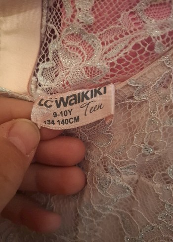 Dantel Detaylı Pembe Kız Elbisesi - Görsel 5