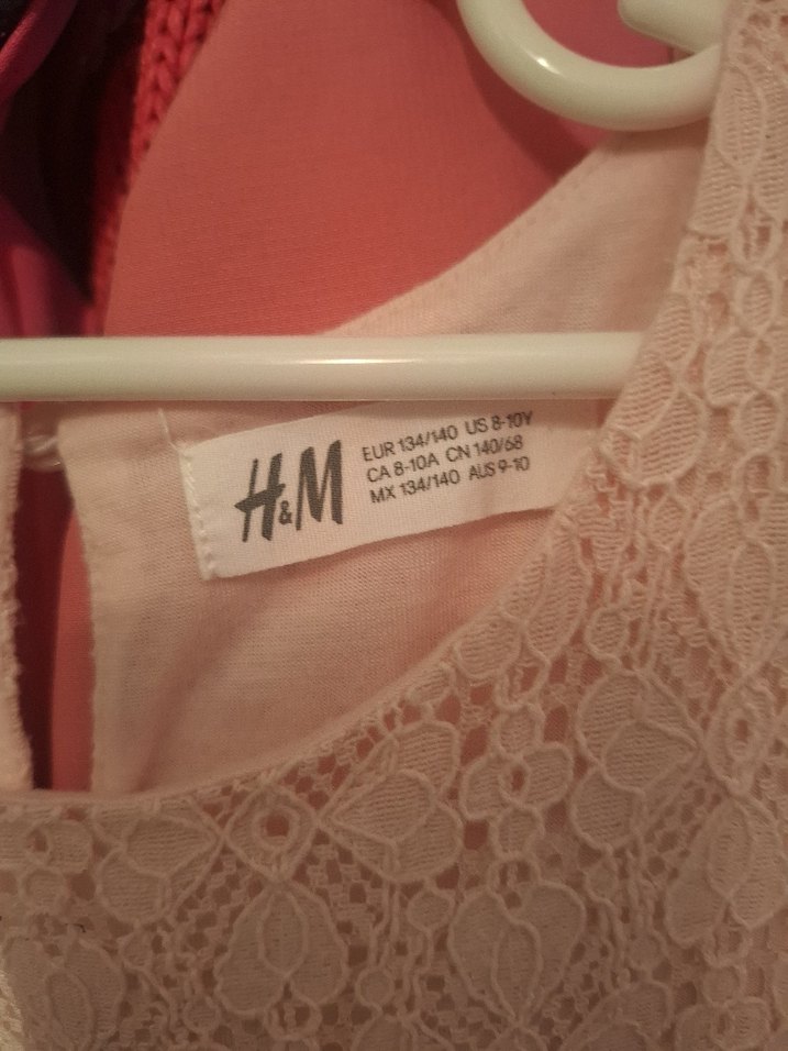 Pembe Dantel Detaylı Kız Elbisesi - Görsel 2