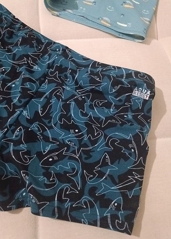 Erkek Çocuk Desenli ve Düz Deniz Şortu - Görsel 6