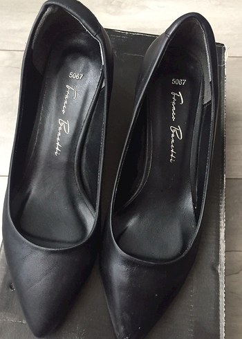 36 Beden Siyah Parlak Stiletto Topuklu Kadın Ayakkabı