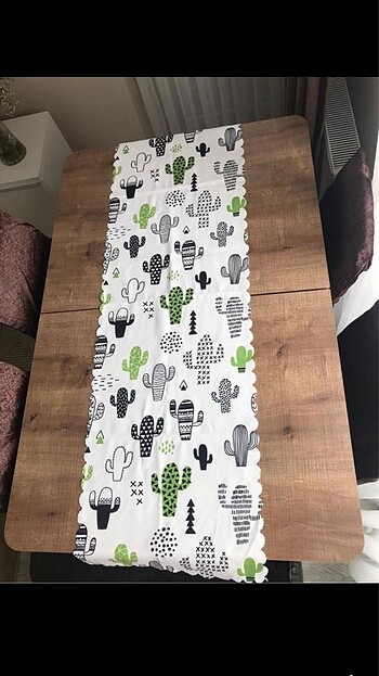 English Home Kaktüs Desenli Runner