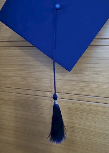 Mavi Kadın Mezuniyet Cübbesi, Uzun Kollu - Görsel 4