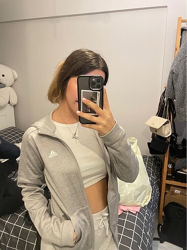 xs Beden gri Renk Orjinal adidas hırka