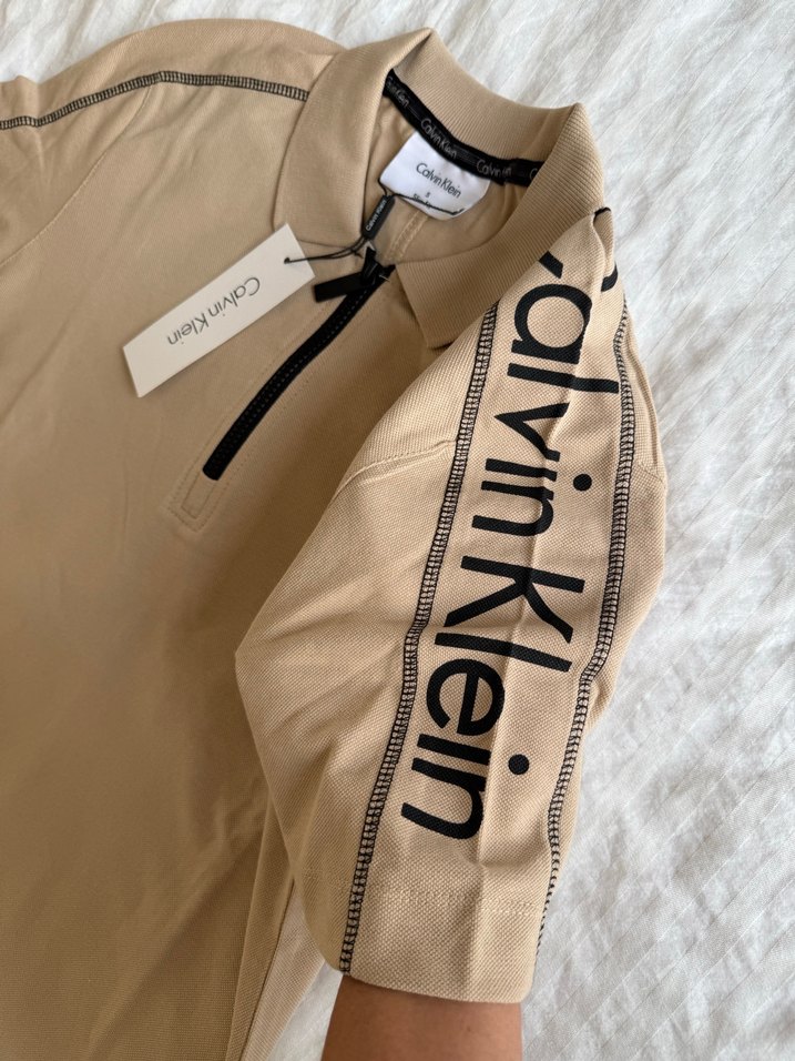 CK Fermuarlı Kısa Kollu Erkek Polo Tişört - Görsel 5