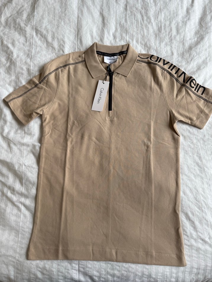 CK Fermuarlı Kısa Kollu Erkek Polo Tişört - Görsel 2