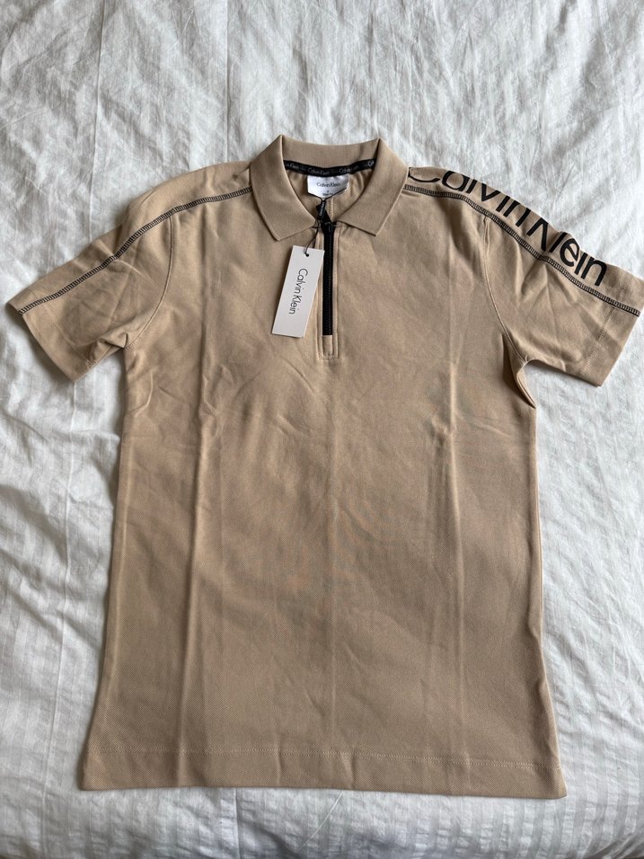 CK Fermuarlı Kısa Kollu Erkek Polo Tişört - Görsel 3