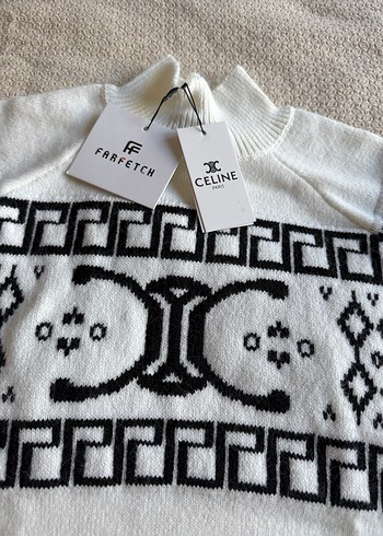 Celine  Beyaz Kazak - Görsel 4