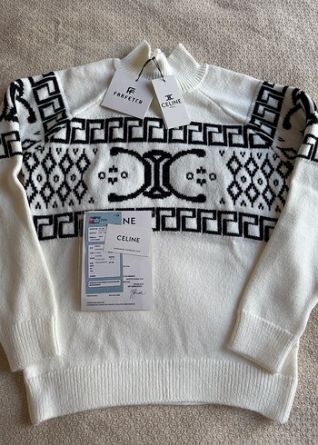 Celine  Beyaz Kazak - Görsel 3