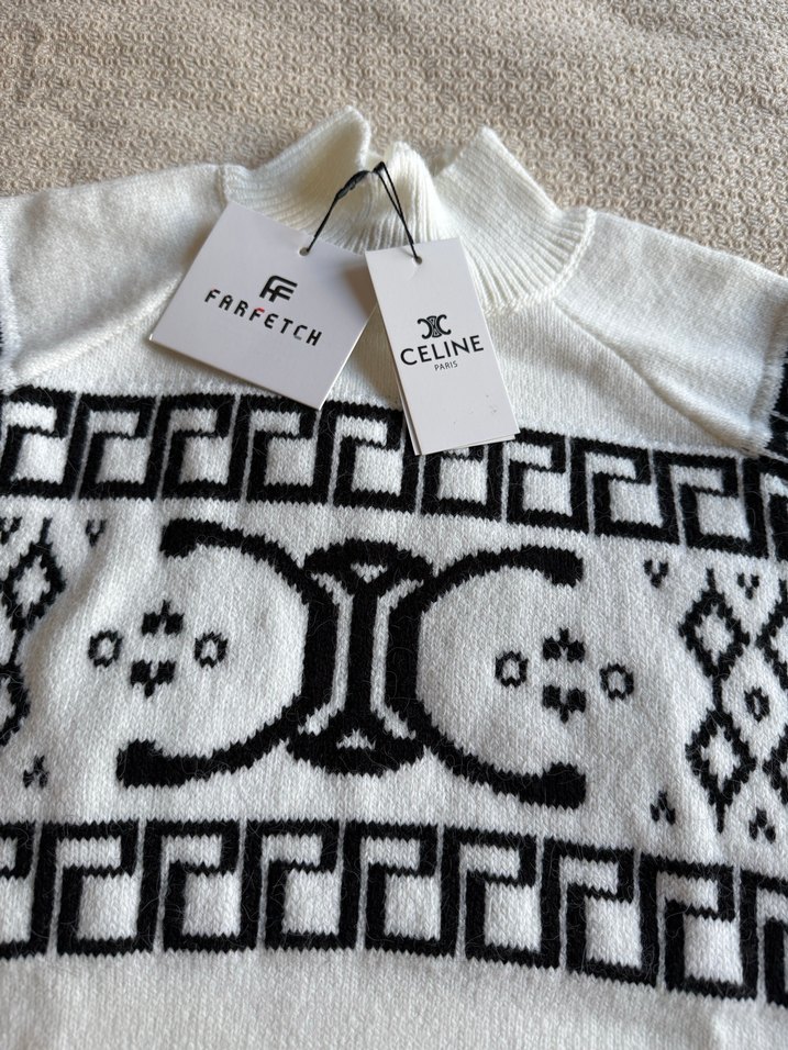 Celine  Beyaz Kazak - Görsel 4