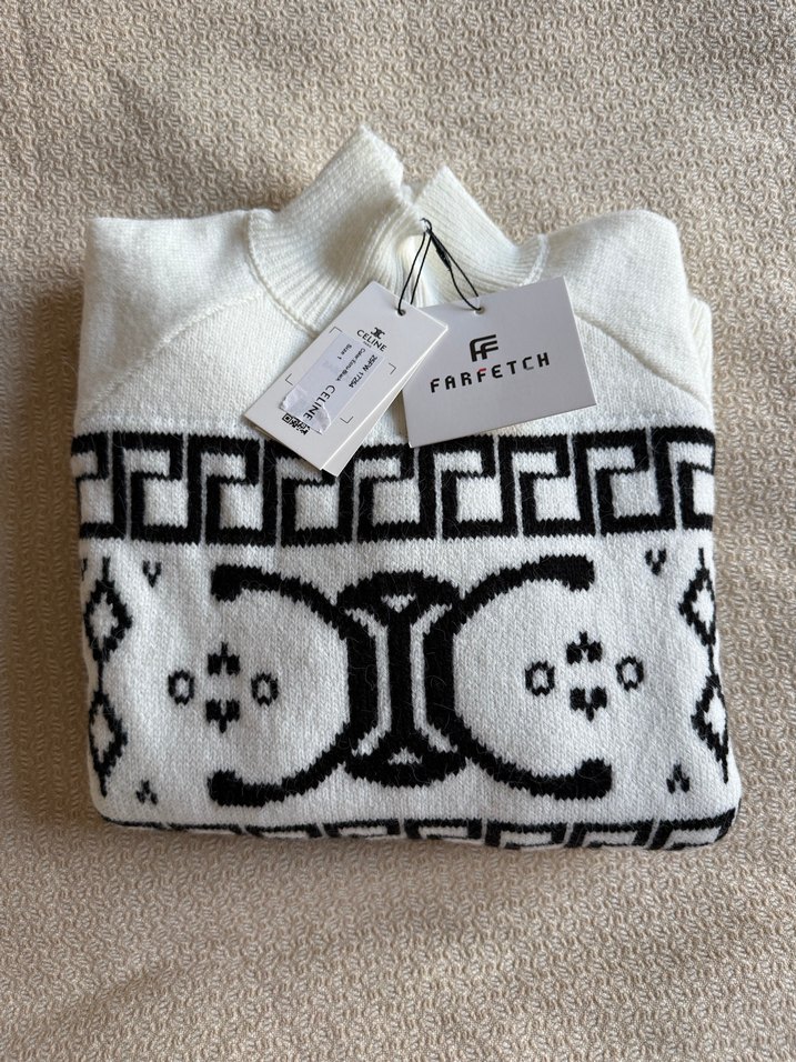 Celine  Beyaz Kazak - Görsel 5