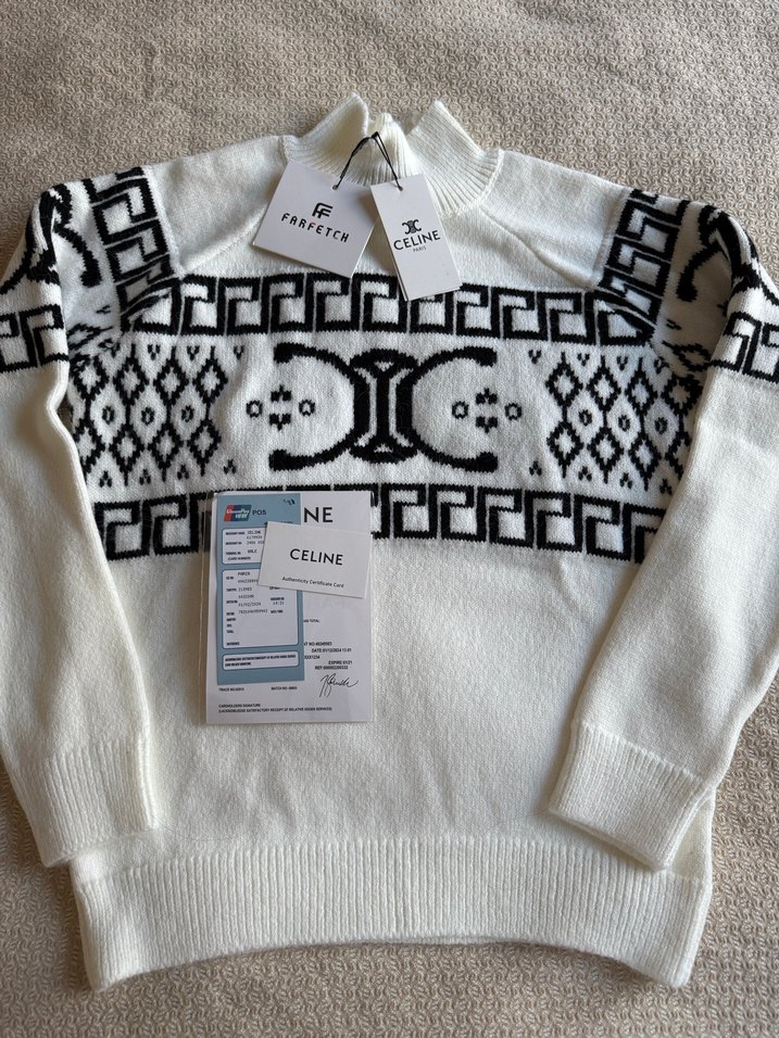 Celine  Beyaz Kazak - Görsel 3