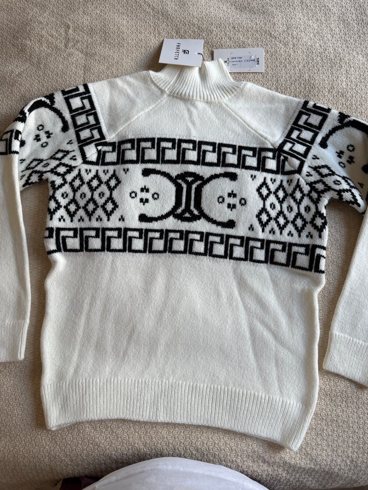 Celine  Beyaz Kazak - Görsel 2