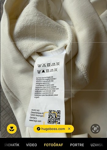 Hugo Beyaz Kapüşonlu Sweatshirt - Görsel 5