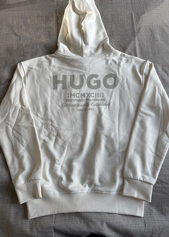 Hugo Beyaz Kapüşonlu Sweatshirt - Görsel 4