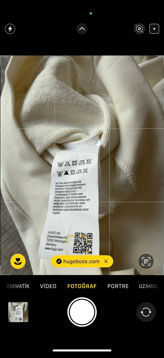 Hugo Beyaz Kapüşonlu Sweatshirt - Görsel 5