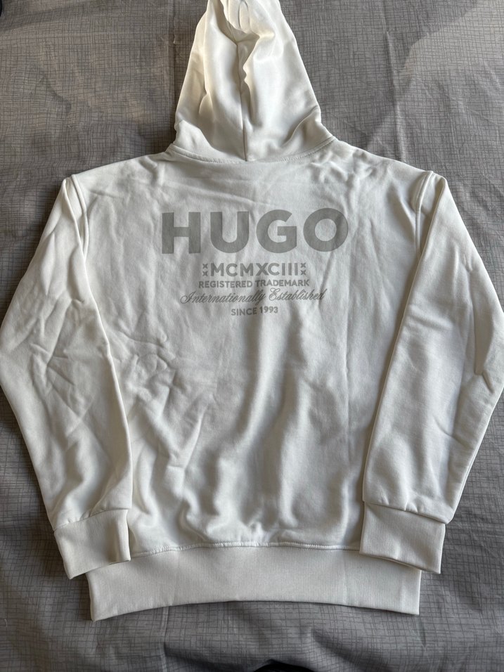 Hugo Beyaz Kapüşonlu Sweatshirt - Görsel 4