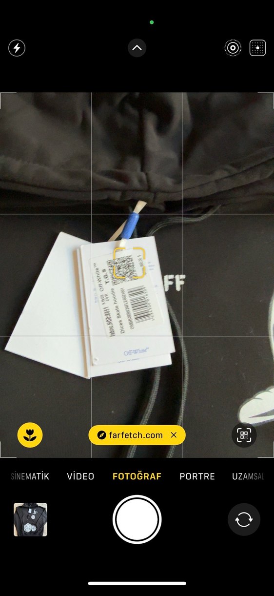 Off-White Siyah Baskılı Kapüşonlu Sweat - Görsel 3