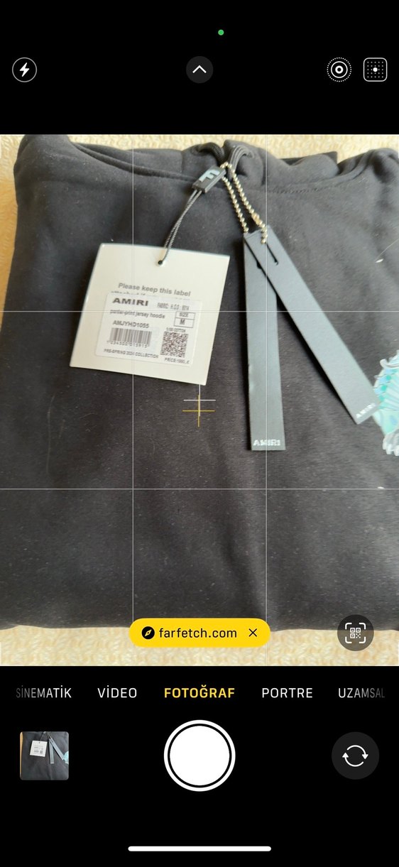 FARFETCH AMİRİ Kapüşonlu Siyah Sweatshirt - Görsel 5