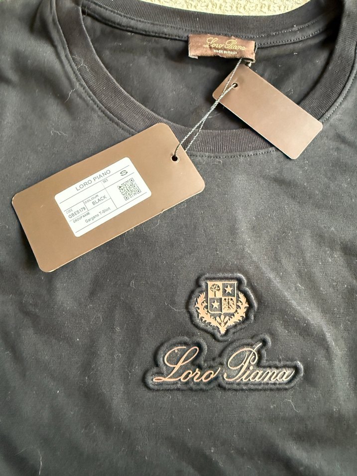 Loro Piana Siyah Bisiklet Yaka Tshirt - Görsel 3