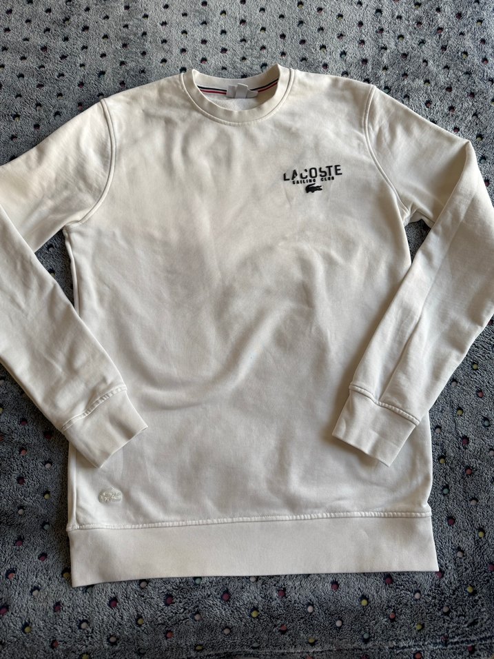 Lacoste Beyaz Erkek Sweatshirt - Görsel 3
