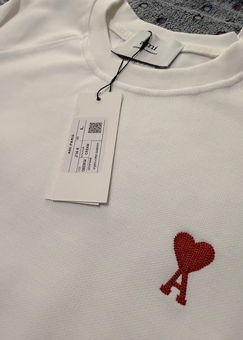 AMI PARİS Beyaz Erkek Sweatshirt, Nakışlı, - Görsel 3