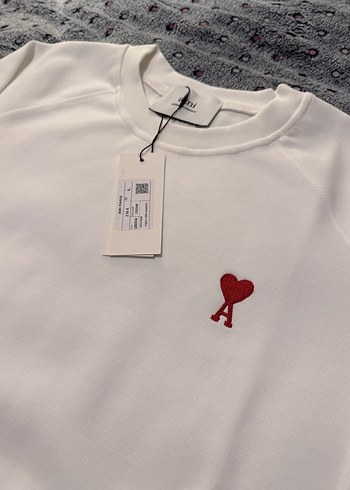 AMI PARİS Beyaz Erkek Sweatshirt, Nakışlı, - Görsel 2