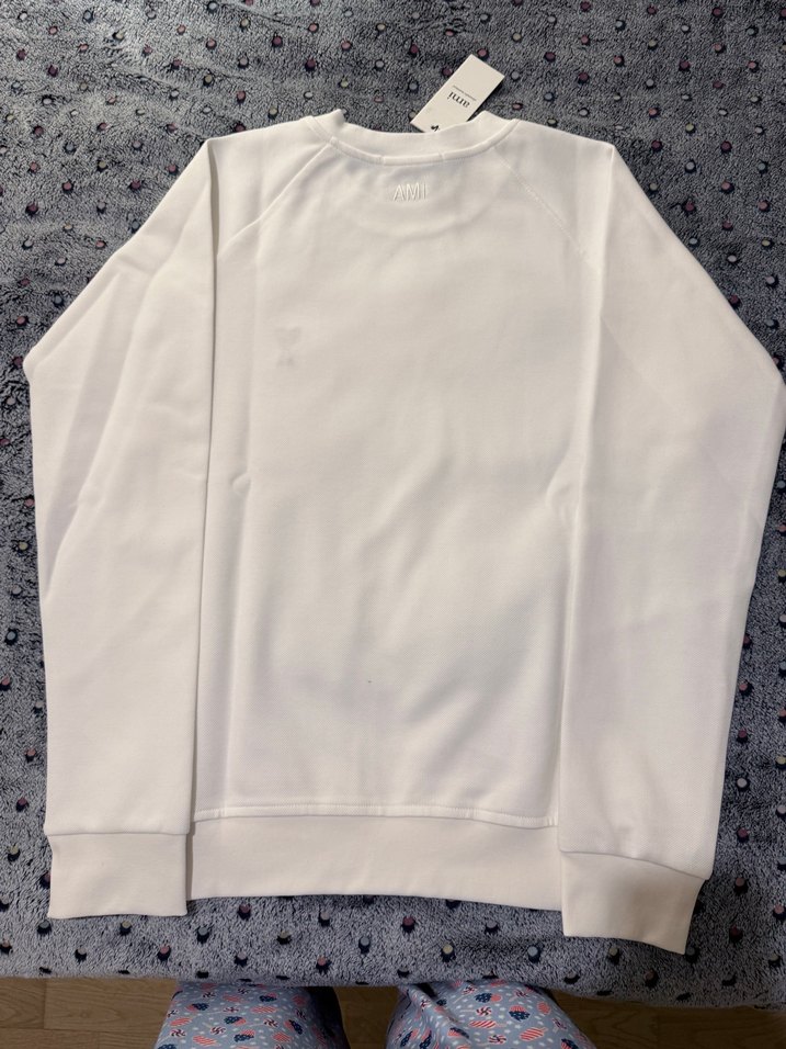 AMI PARİS Beyaz Erkek Sweatshirt, Nakışlı, - Görsel 5