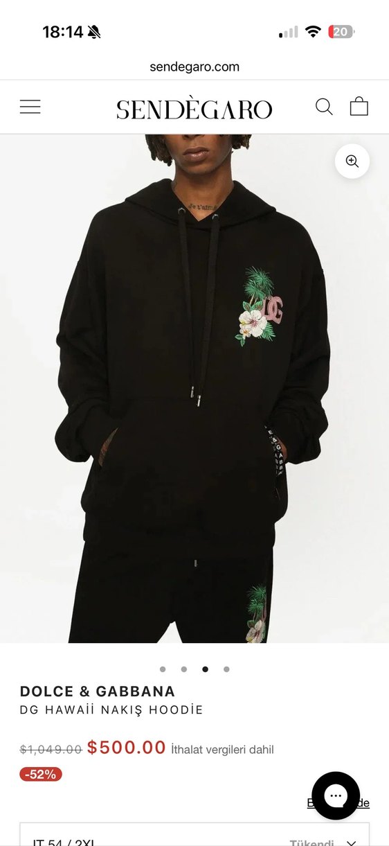 Dolce & Gabbana Siyah Kapüşonlu Sweatshirt - Görsel 2